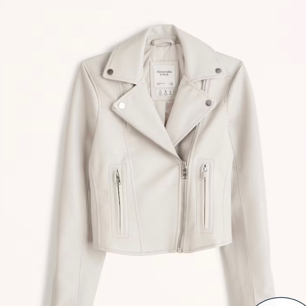 NWT Cropped Vegan Leather jacket